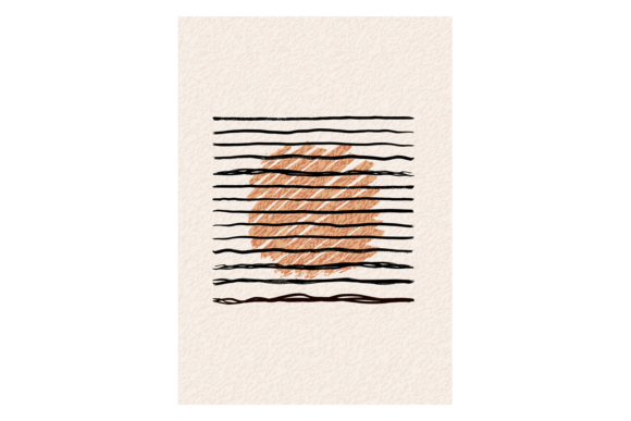 Abstract Poster with Decorative Ink Shape Graphics