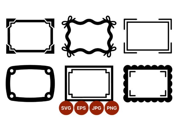 Black and White Decorative Frame Vector
