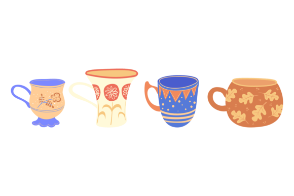 Cozy Cute Scand Ceramic Cups Graphics for Digital Sellers
