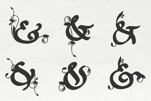 Decorative Ampersand Illustration Vector