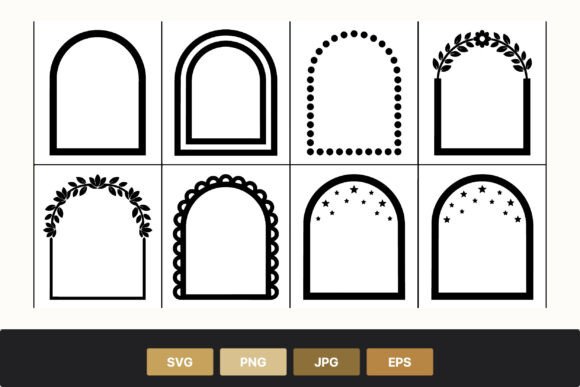 Decorative Arch Frame Collection Graphics