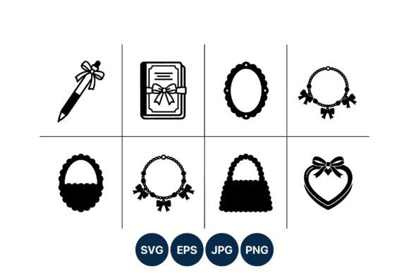 Decorative Bows Vector Icons Graphics