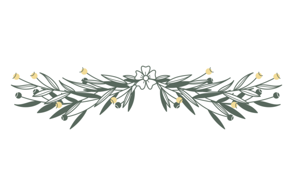 Decorative Branch Graphic for Wedding Themes