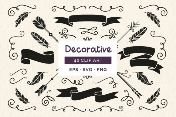 Decorative Clip Art Graphics for Handmade Creators
