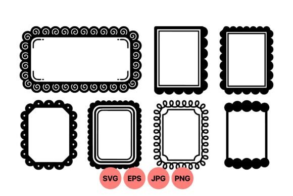 Decorative Frame Cutout SVG Set