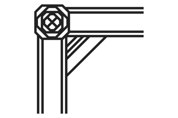 Decorative Geometric Corner. Minimalisti Graphics & Illustrations