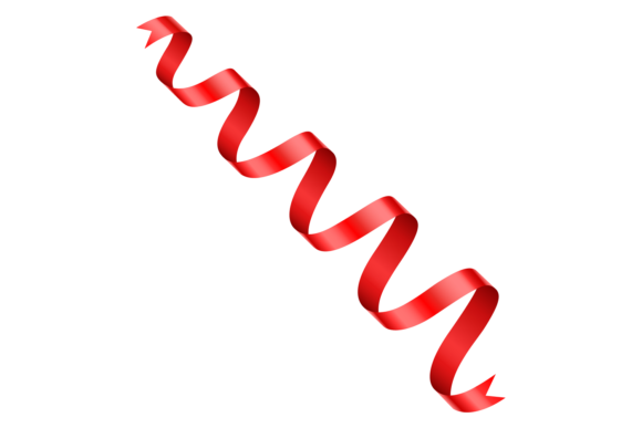 Decorative Red Ribbon Graphics for Modern Branding