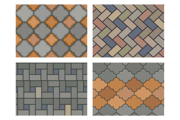 Floor Tiles Set: Geometric Graphics & Illustrations