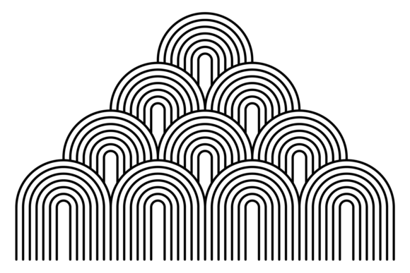 Geometric Line Decorative Element in Mid Graphics