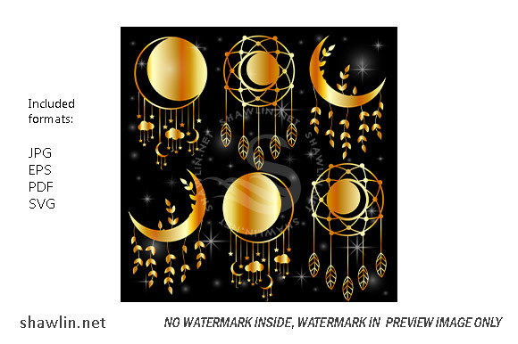 Mystic Dream Catchers for Graphics and Illustrations