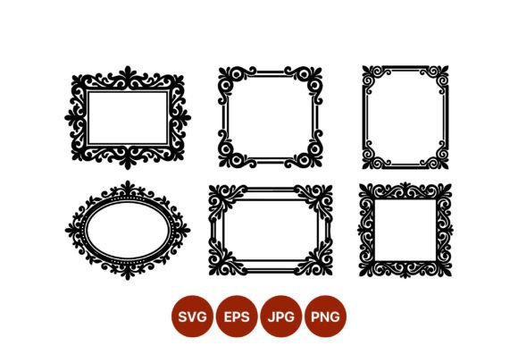 Ornamental Decorative Frame Set Graphics