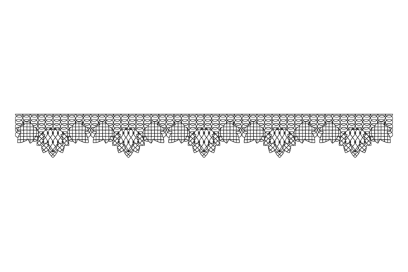 Ornate Textile Lace Stripe Graphics for Editorial and Web Design
