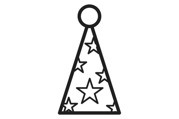 Party Hat Icon: Cute Paper Decorative Cap Graphics
