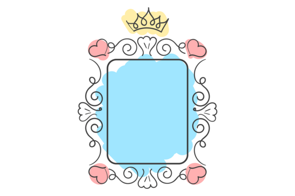 Princess Photo Frame Graphics for Branding and Marketing