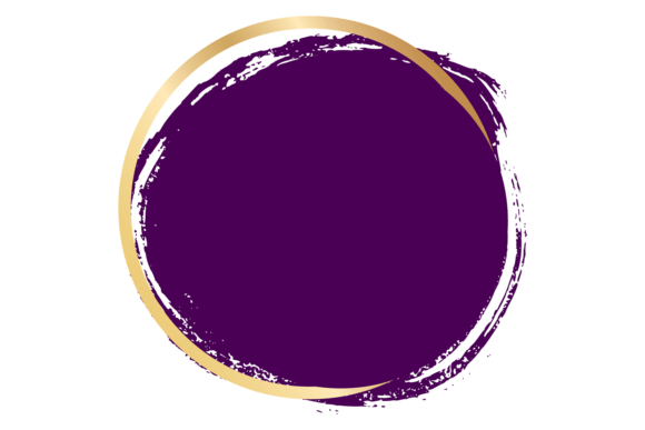 Round Golden Frame for Crafting and Design