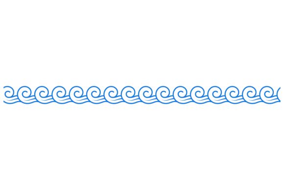 Tidy Wave Decorative Divider. Blue Line Graphics