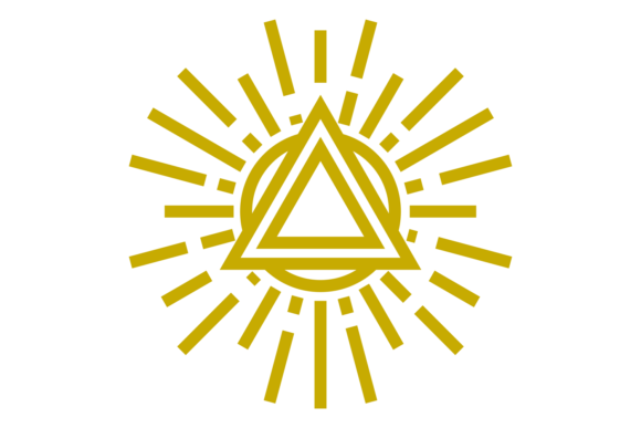 Triangle on Shining Sun Graphics for Local Branding