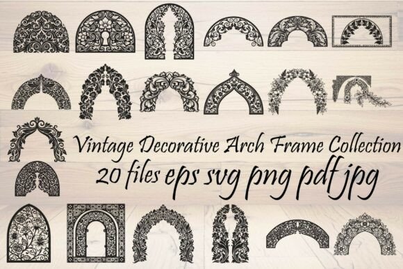 Vintage Decorative Arch Frame Graphics